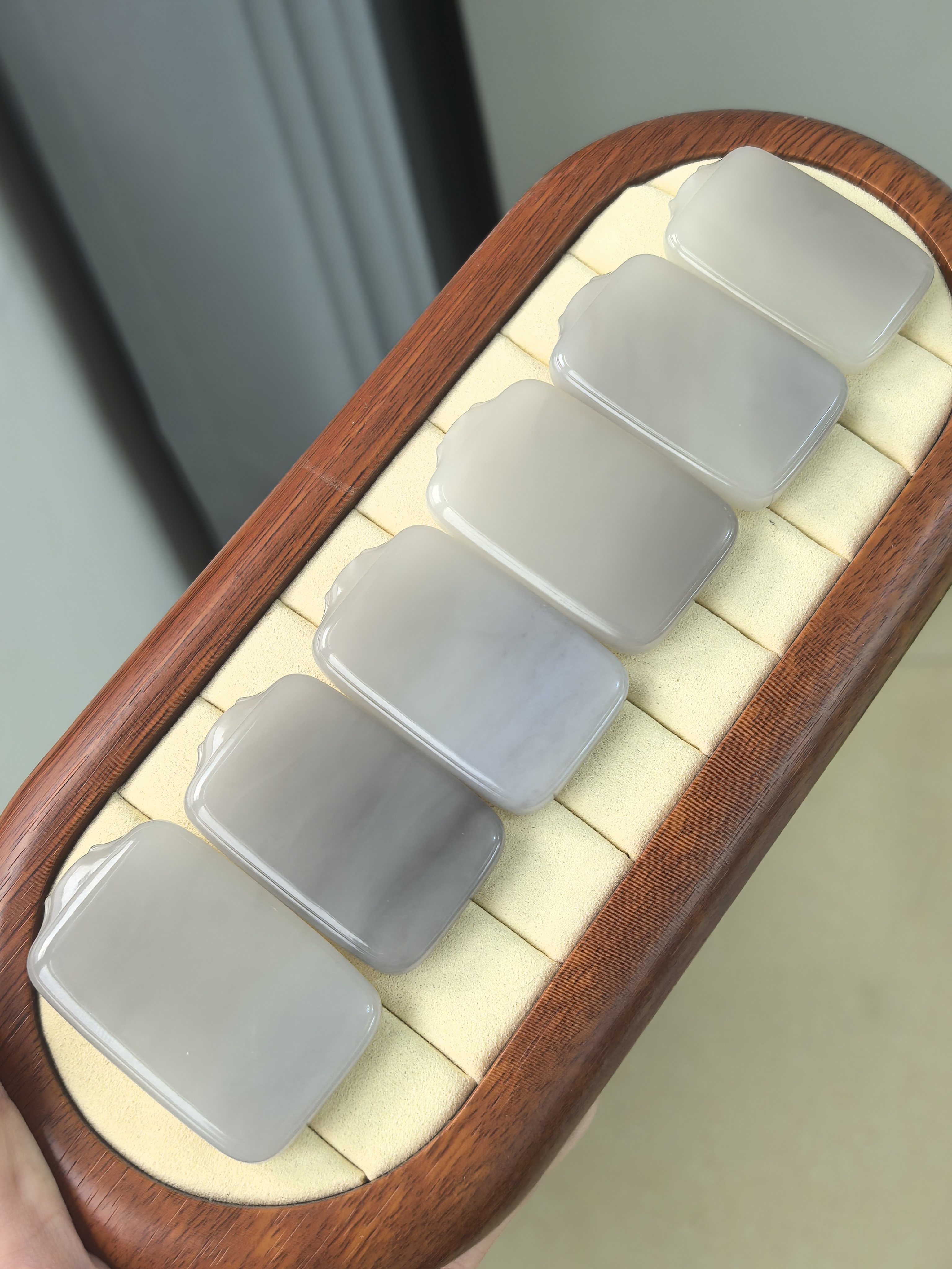 严选天然和田玉淡烟紫意境牌工厂源头最新款多样性发货古风时尚