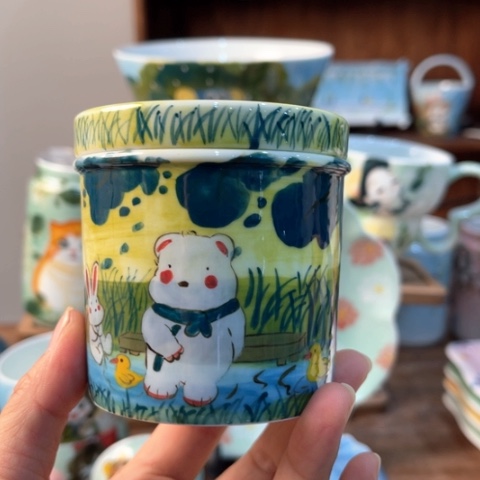 炉景德镇釉下手绘陶瓷 