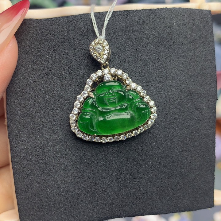 翡翠手链银S925镶嵌翡翠