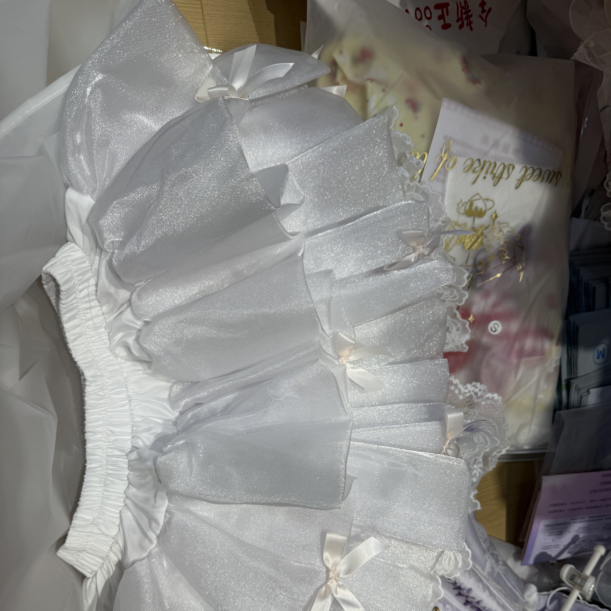 Lolita紫色表决花边裙撑超暴力短A小暴力A撑南瓜裤