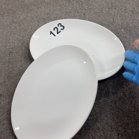 泥塑磁州窑出口鱼盘两只