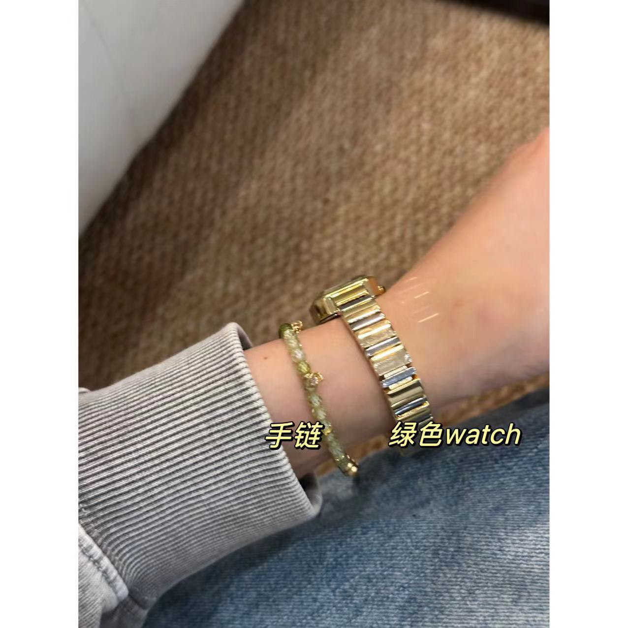 铜合金手链 迷幻森林橄榄绿手链-4617