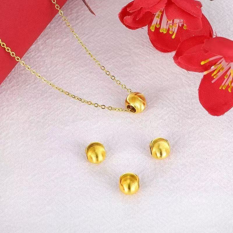 足金转运珠纯黄金DIY抖音质检基地发货（拍10颗送合金链）