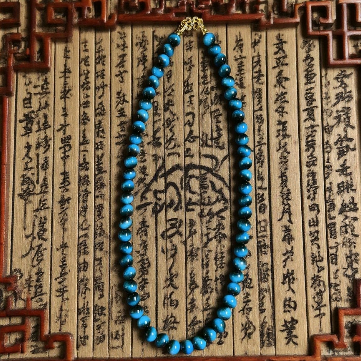 390精品蓝色圆珠10mm圆珠妈妈链