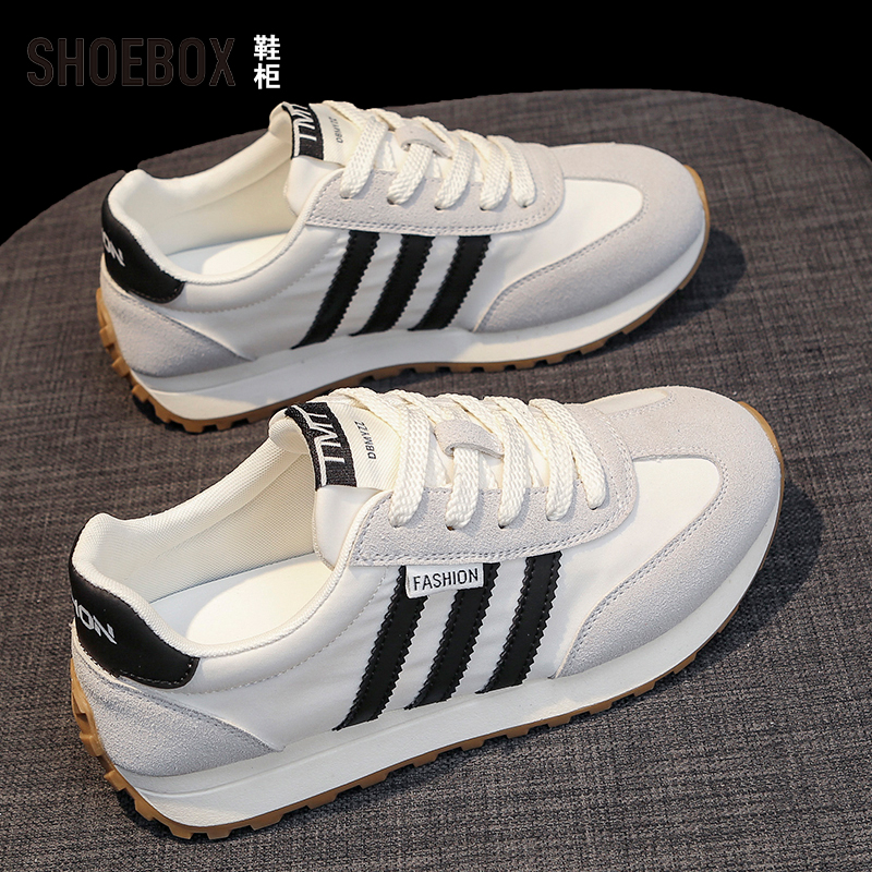 达芙妮旗下鞋柜百搭厚底德训女鞋2025新款秋季阿甘学生轻便运动鞋