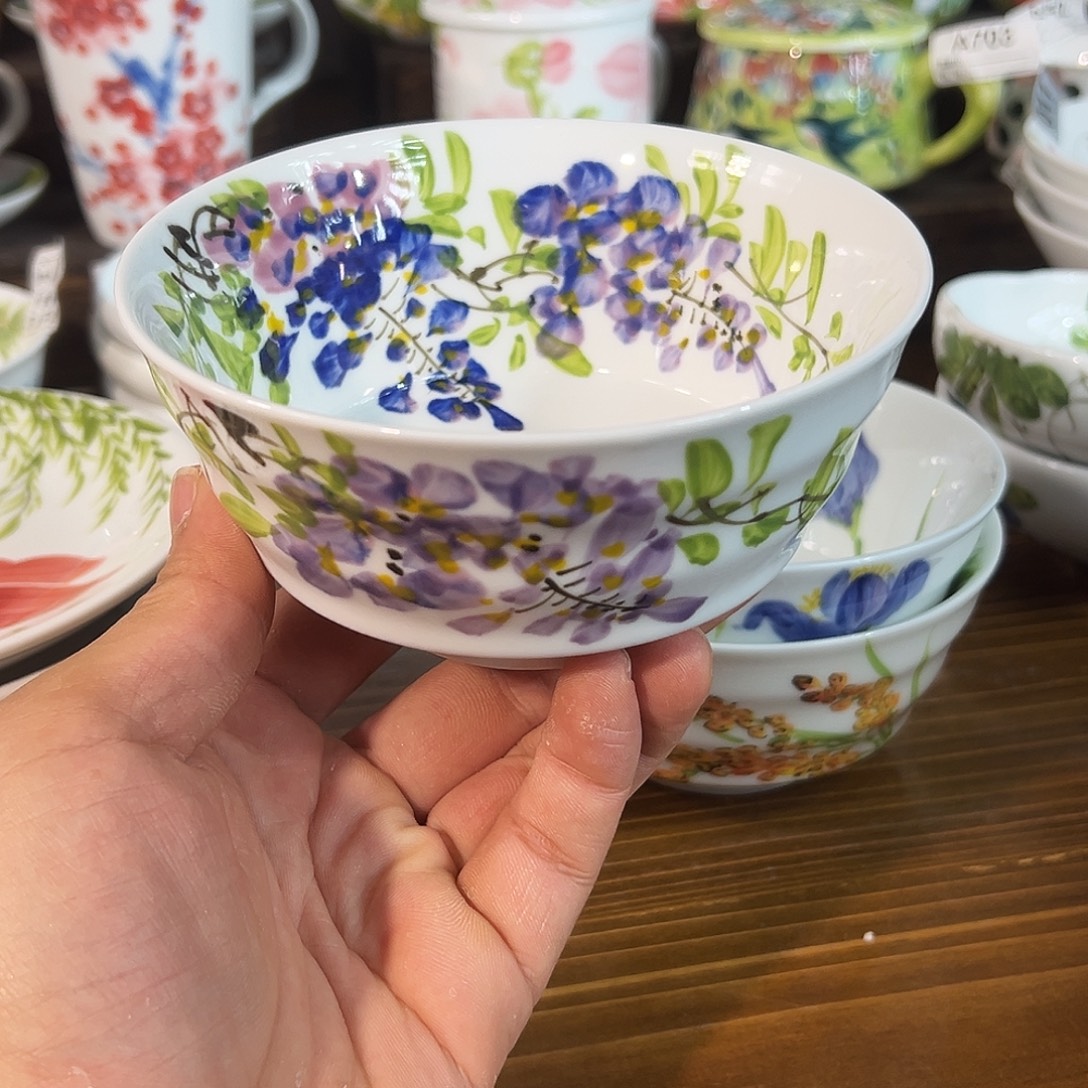 陶瓷景德镇高温釉下陶瓷5寸饭碗