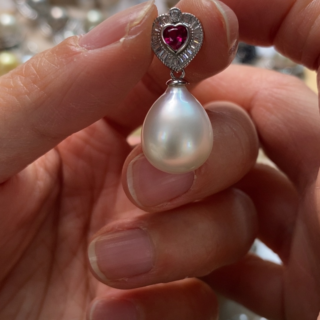 海水珍珠颈饰银S925镶嵌