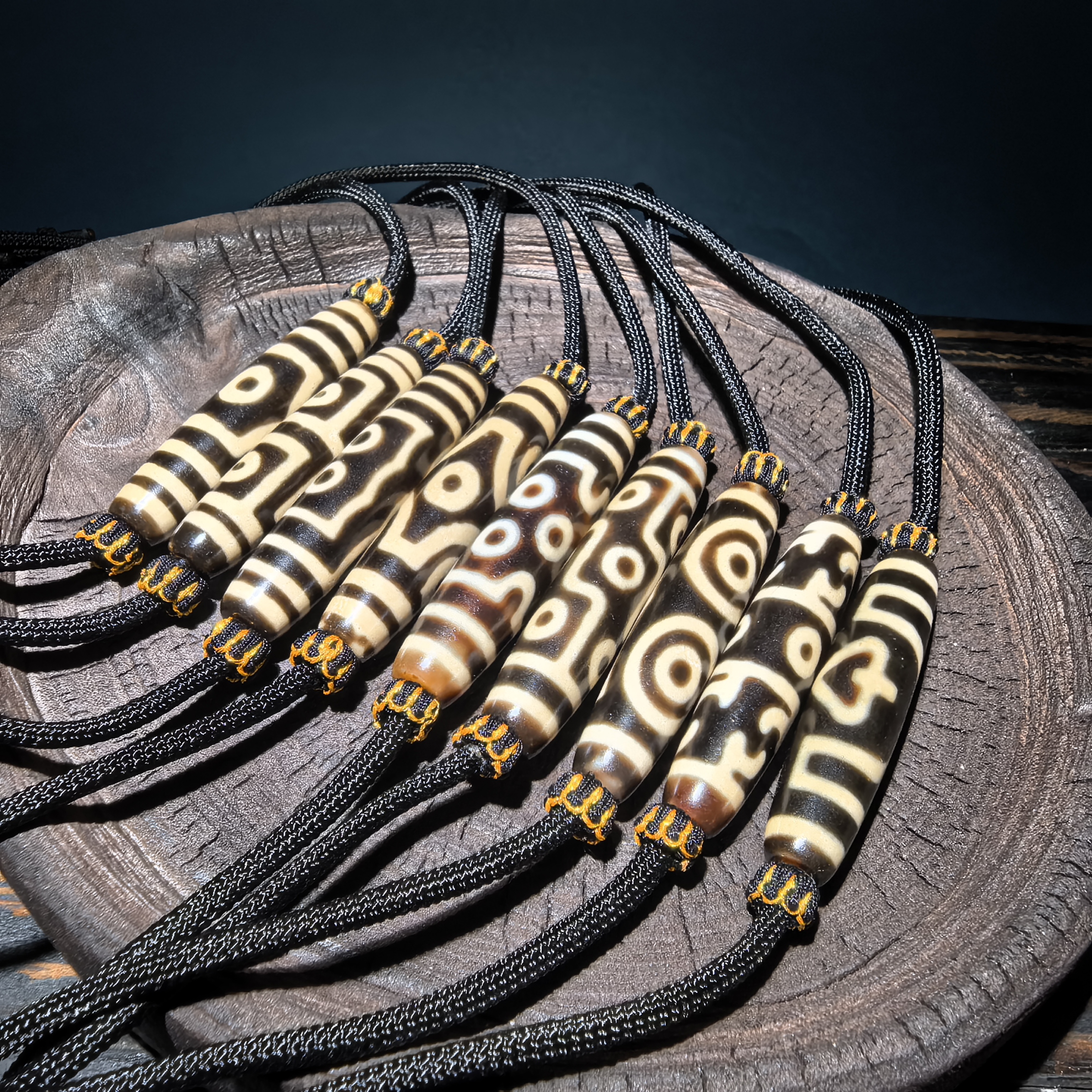 *吉晟 老台工天珠【一代老牙黄色】玛瑙锁骨链多图58