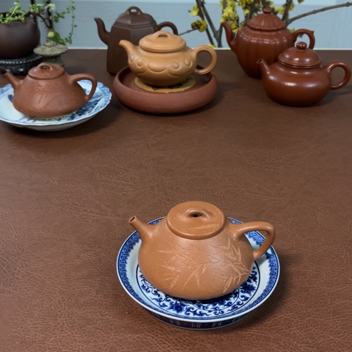 紫砂茶壶子冶黄降坡壶