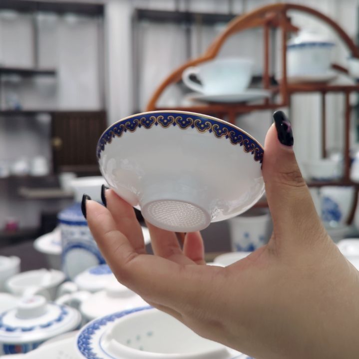 陶瓷鸿运连连茶漏一个