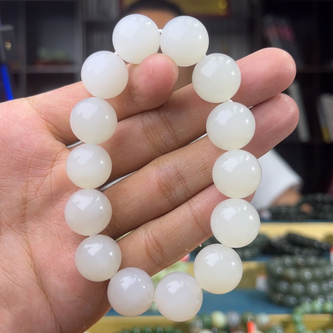手串未镶嵌和田玉纯天然和田玉新疆05年于田卡15