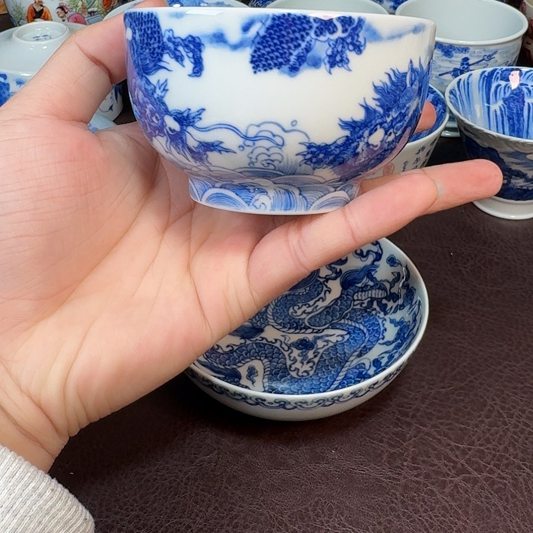 ****汐现代景德镇陶瓷盖碗