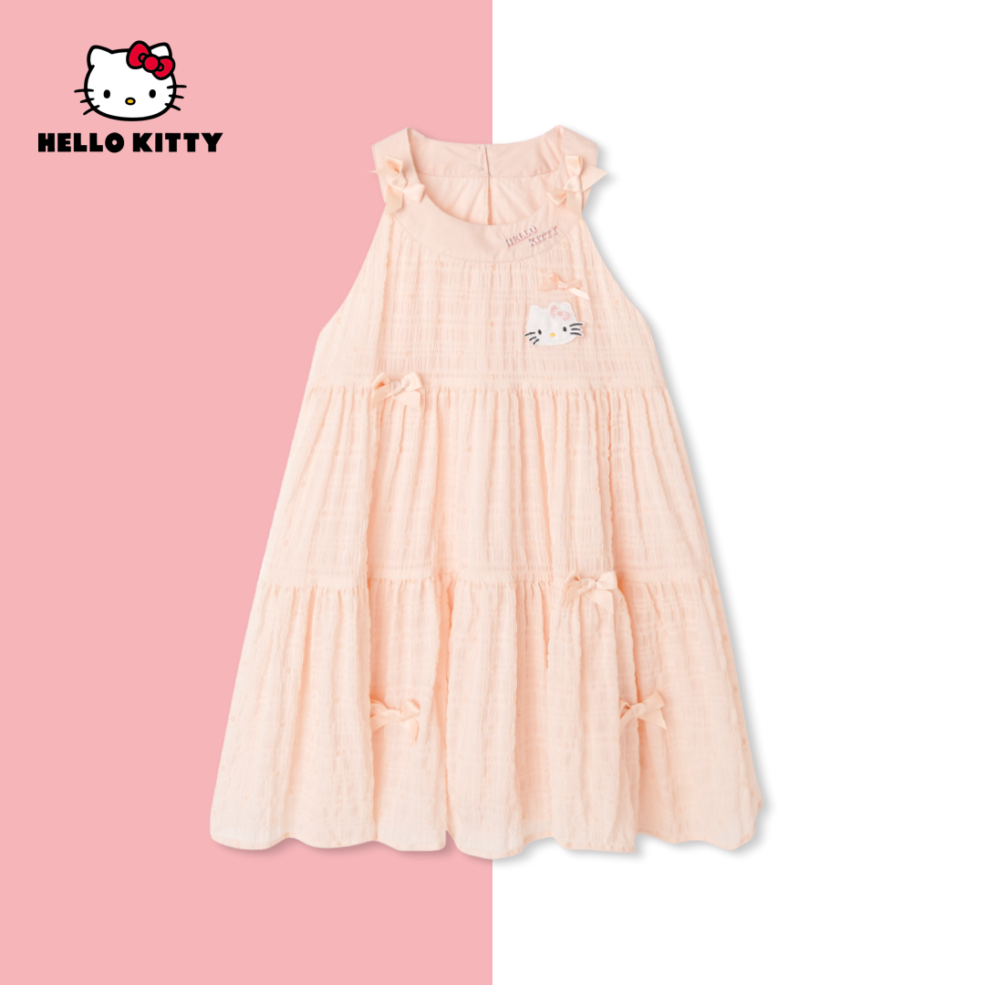 HelloKitty夏季新款女童连衣裙中大童女宝宝无袖裙AC5226MK279 KT
