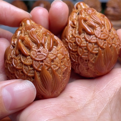 吊坠橄榄核金币龙龟手球3.5