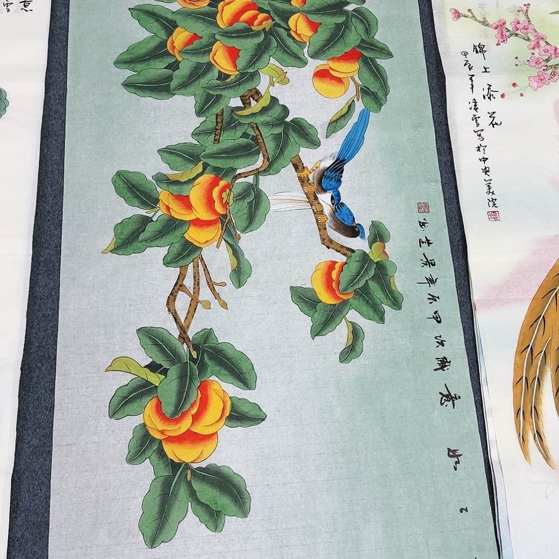 国画尺寸70X138手绘作品