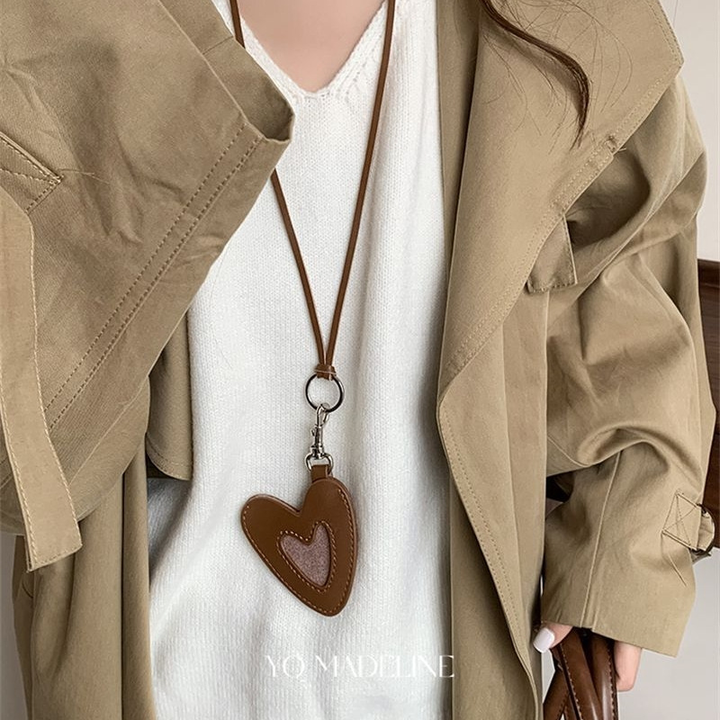 非金属皮质项链 高级感原创自制韩版ins长款项链小众复古毛衣链