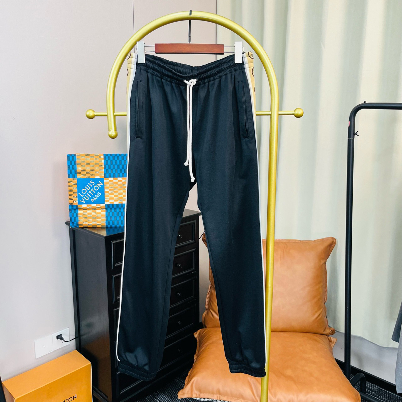 99新 GUCCI/古驰 黑色3m反光长裤 M码/99新