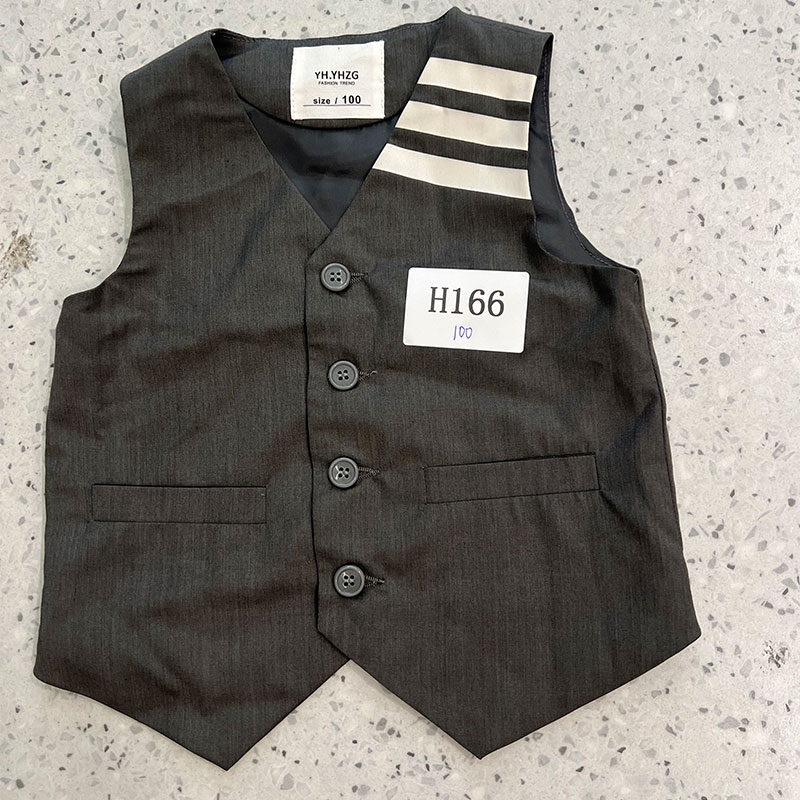 【清仓】H166儿童灰色单马甲外套