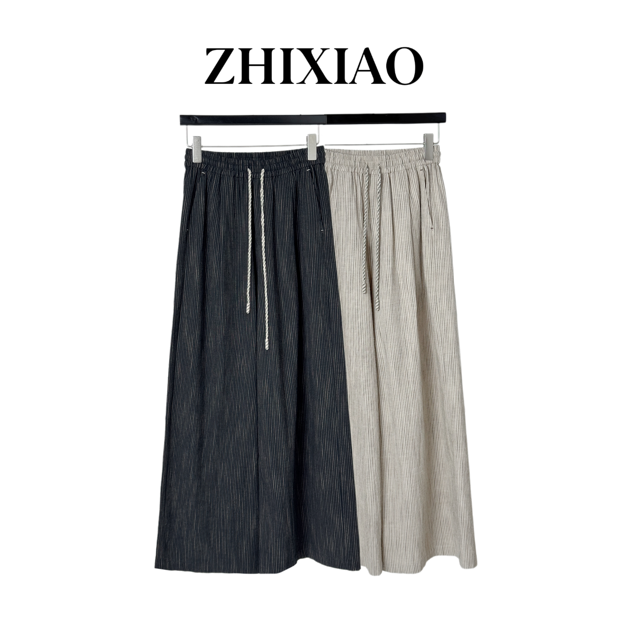 【ZHIXIAO】秋冬新款：条纹休闲长裤183-1