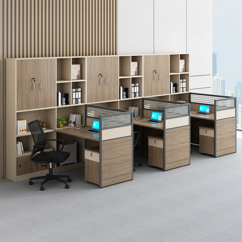 职员办公桌双人面对面三人卡座财务桌财务室屏风工位办公桌椅组合