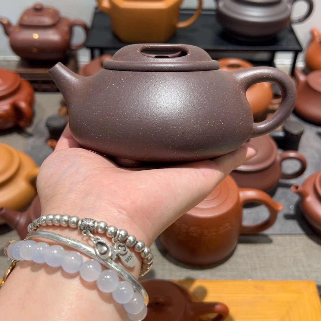 紫砂茶壶宜兴紫砂壶牛盖石瓢