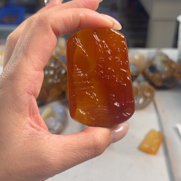 玛瑙/玉髓吊坠(不含链)未镶嵌