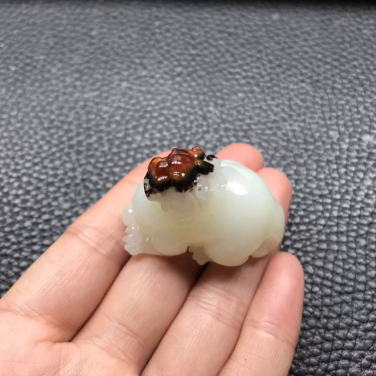 和田玉貔貅，实物漂亮