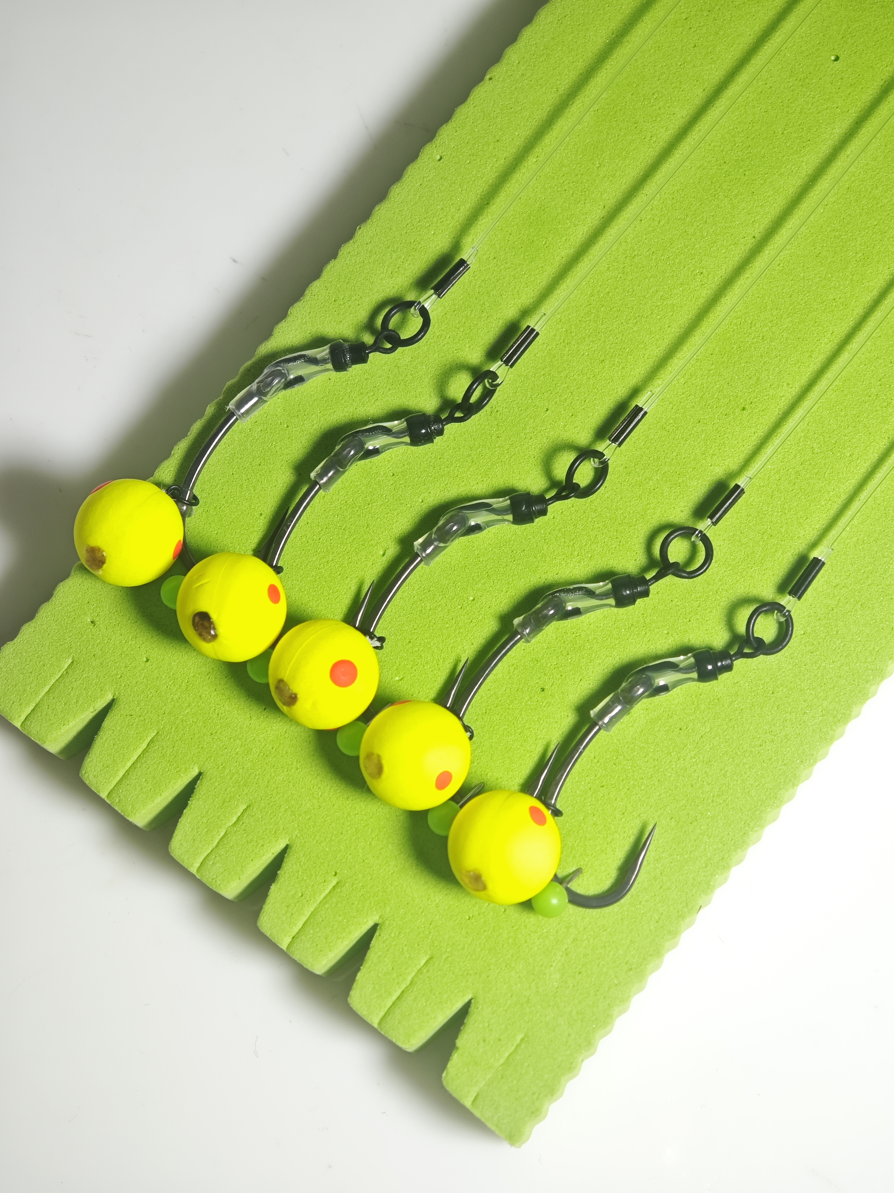 17、罗尼钓组欧鲤钓反底钓组加强型弯背长柄钩搭配反底浮球子线