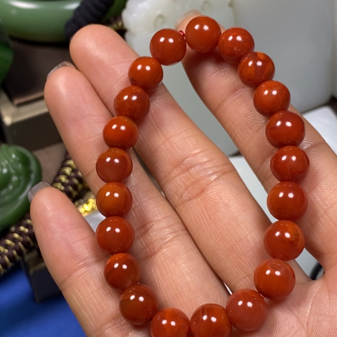 南红玛瑙手串未镶嵌