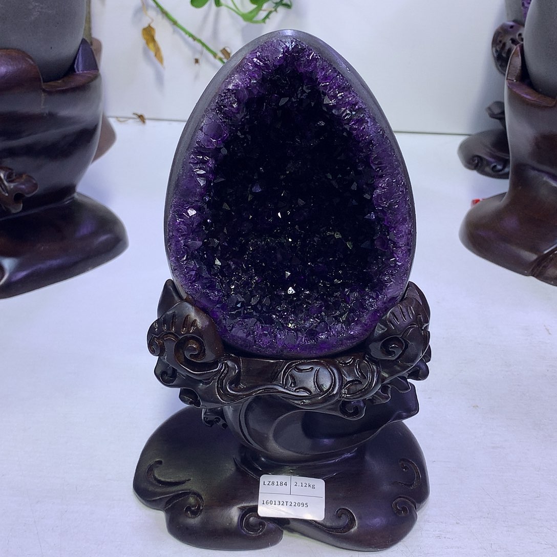 未镶嵌大型摆件（非配饰）紫晶顶***地紫晶洞摆件恐龙蛋