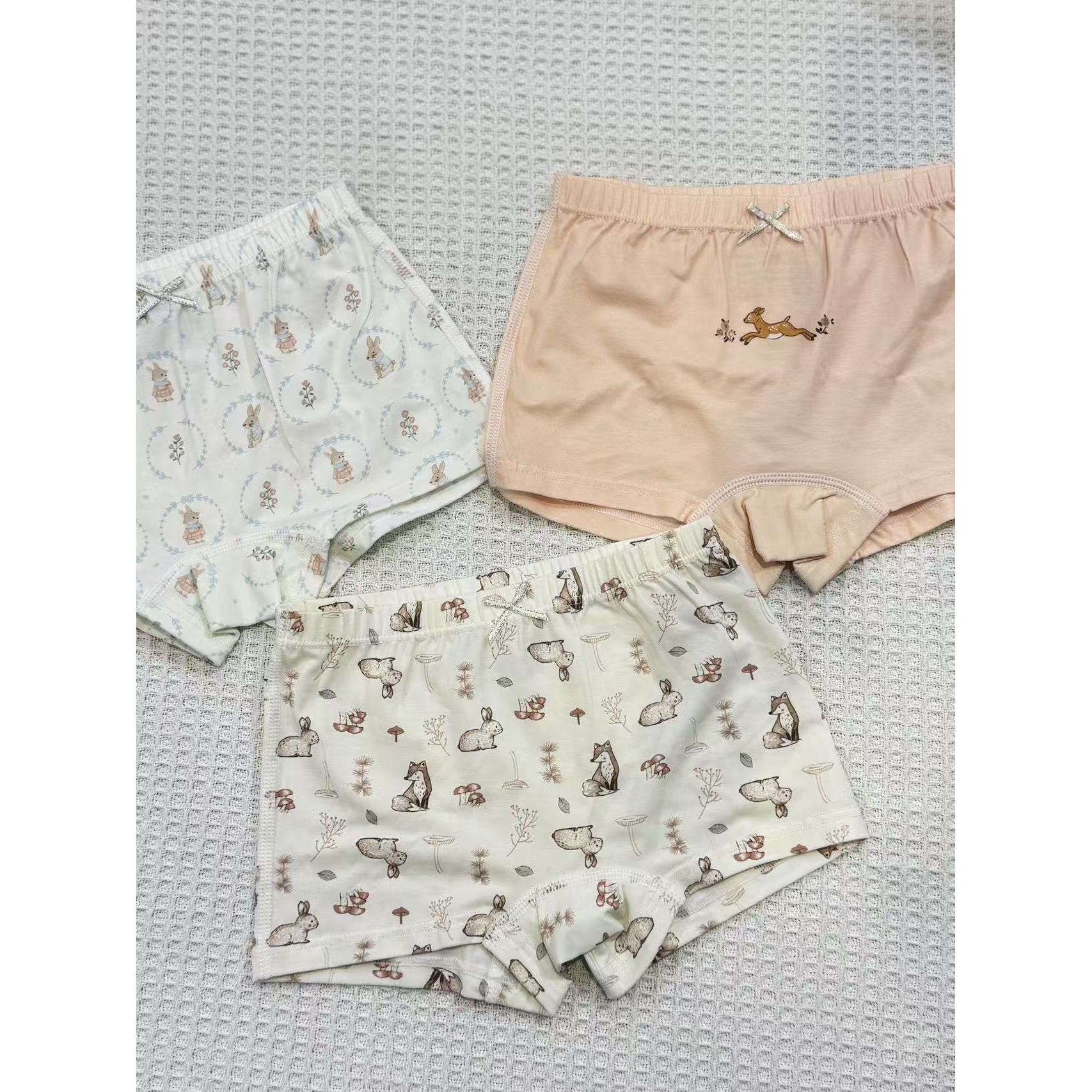 「可儿织里行」黑咖熊内裤儿童卡通平角女童四角内裤 NK-3