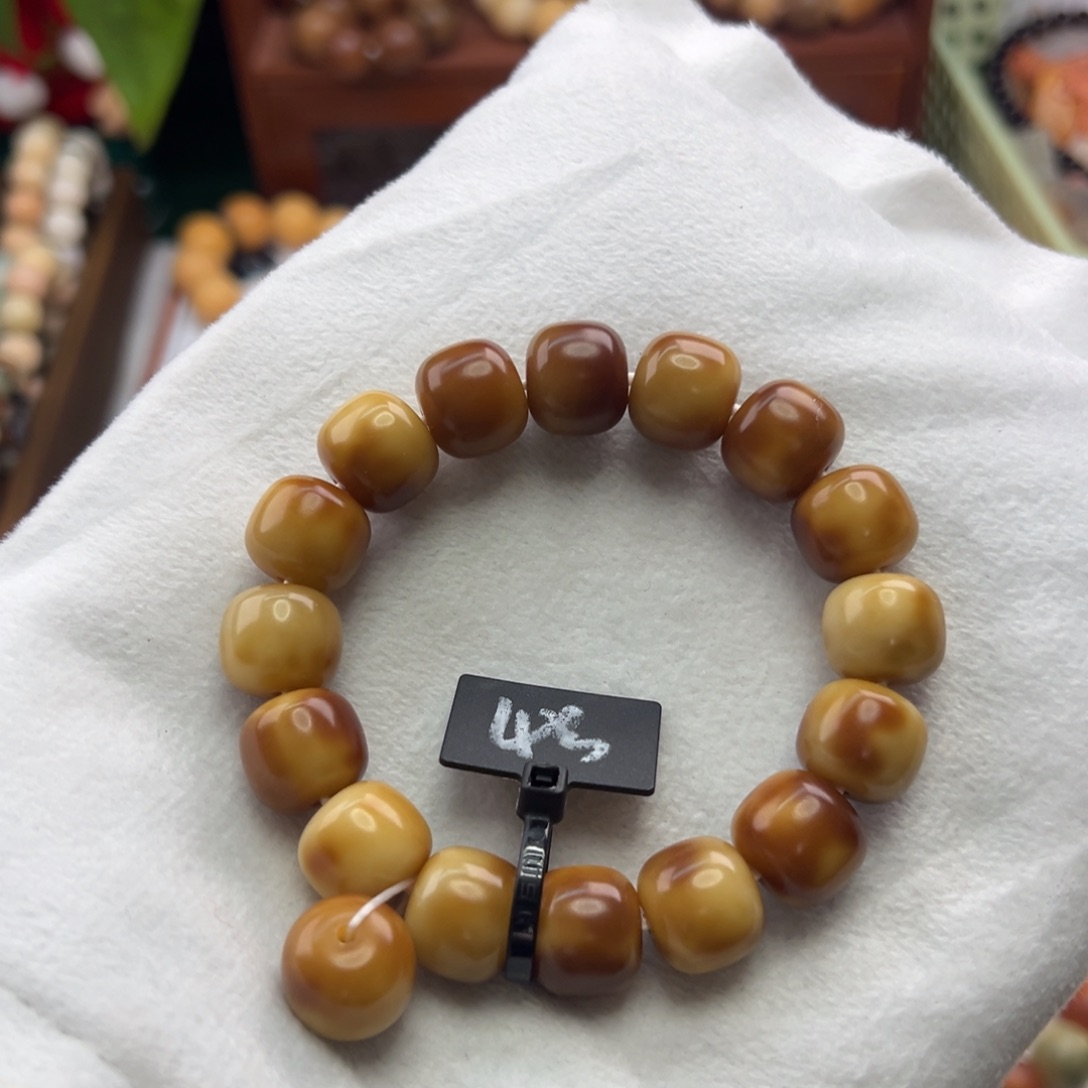 菩提根/象牙果手串卡14桶珠虎皮全品4