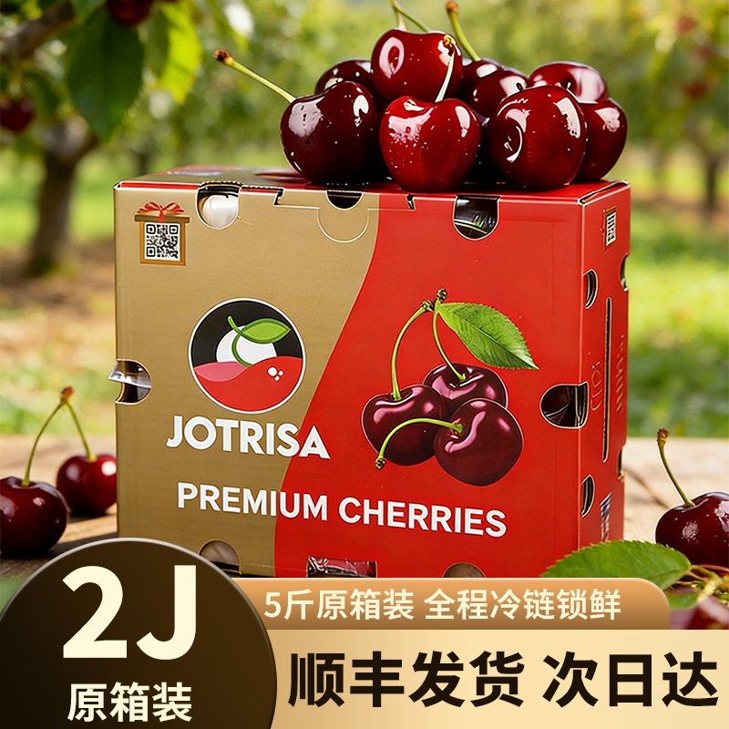 【顺丰明日达】2J进口车厘子5斤原箱海运桑提娜车厘子内附果径卡桑提娜樱桃智利共和国