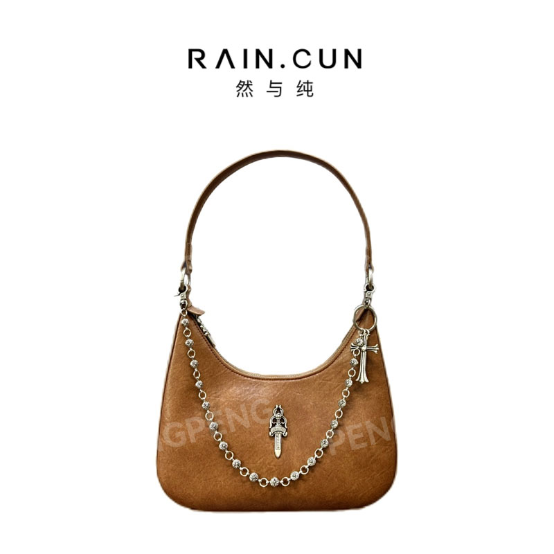 RAIN.CUN SD-5783-可露丽棕 轻奢女士时尚潮流通勤腋下包
