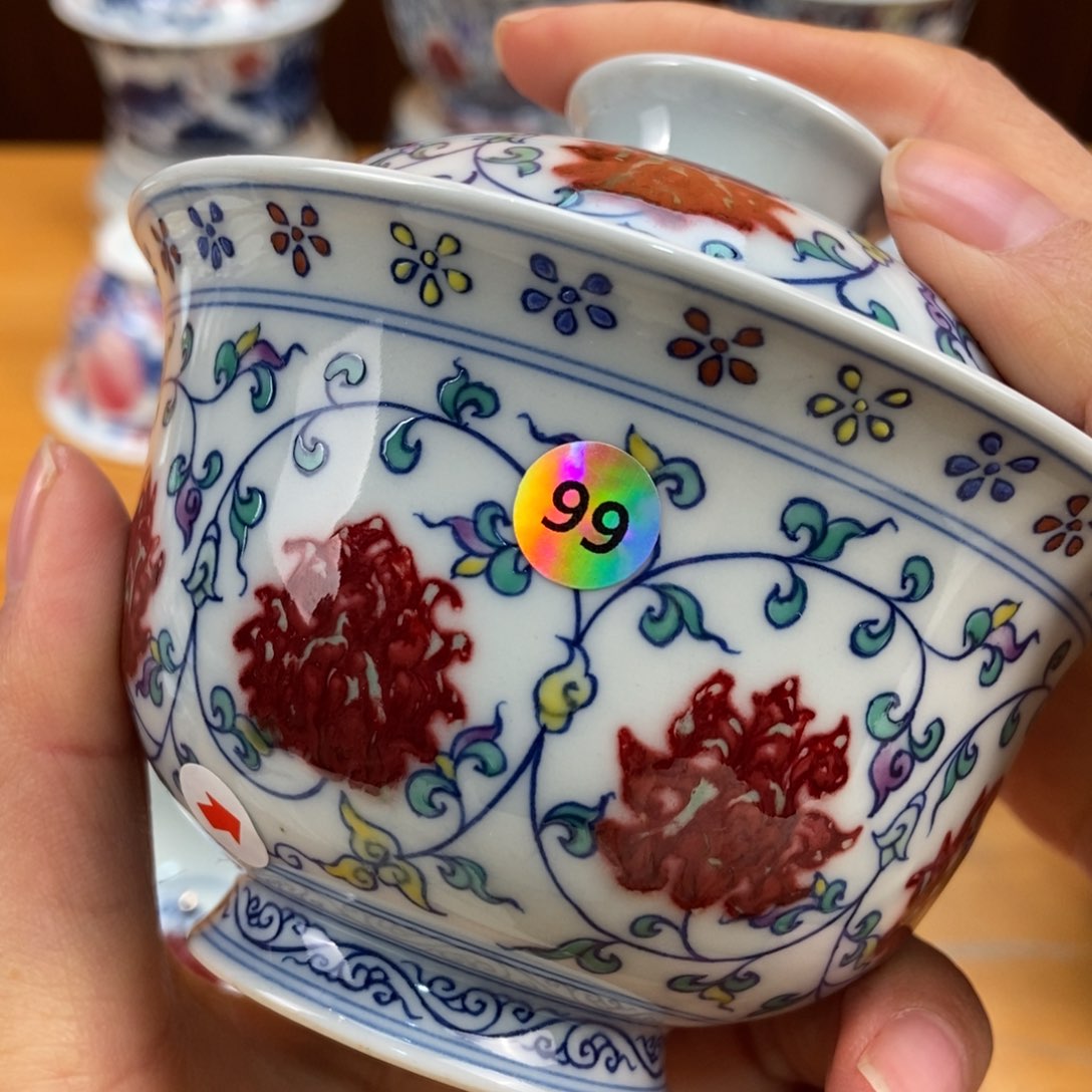 手绘现代茶具非古董