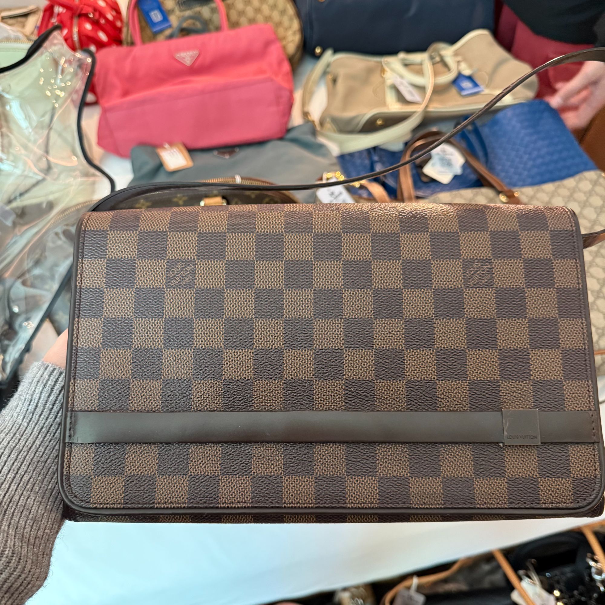 95新 LouisVuitton/路易威登 劳斯莱斯翻盖棋盘格/美美在包展