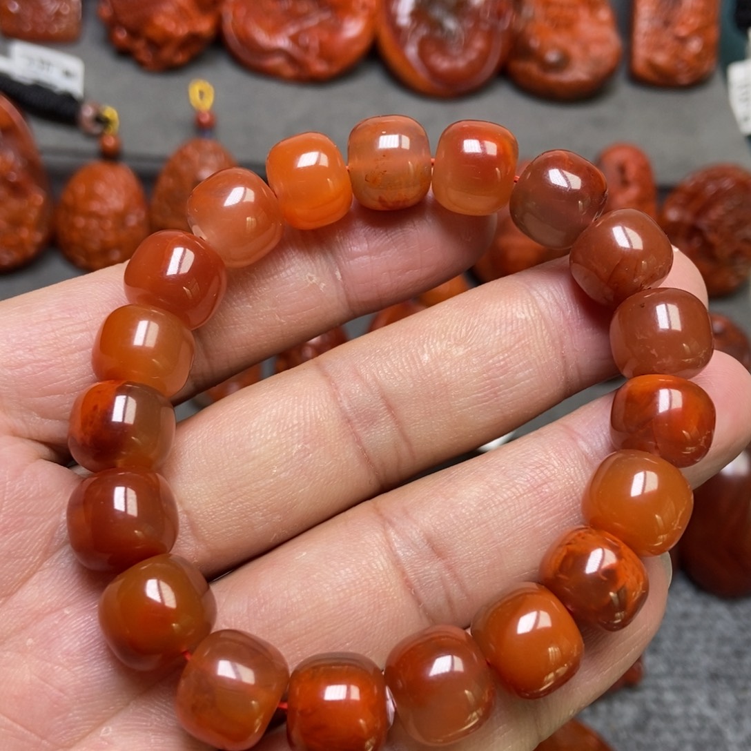 南红玛瑙未镶嵌手串12mm