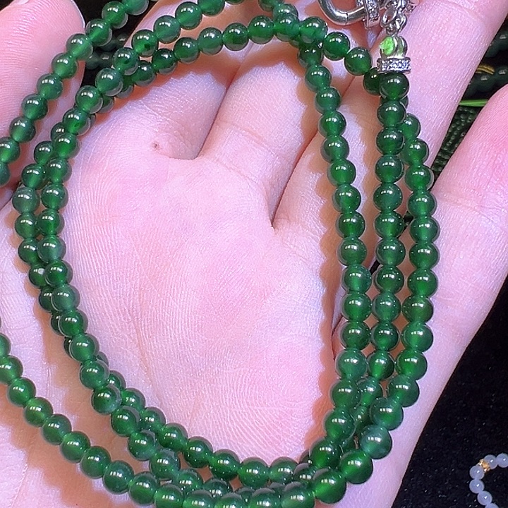 翡翠未镶嵌颈饰天然