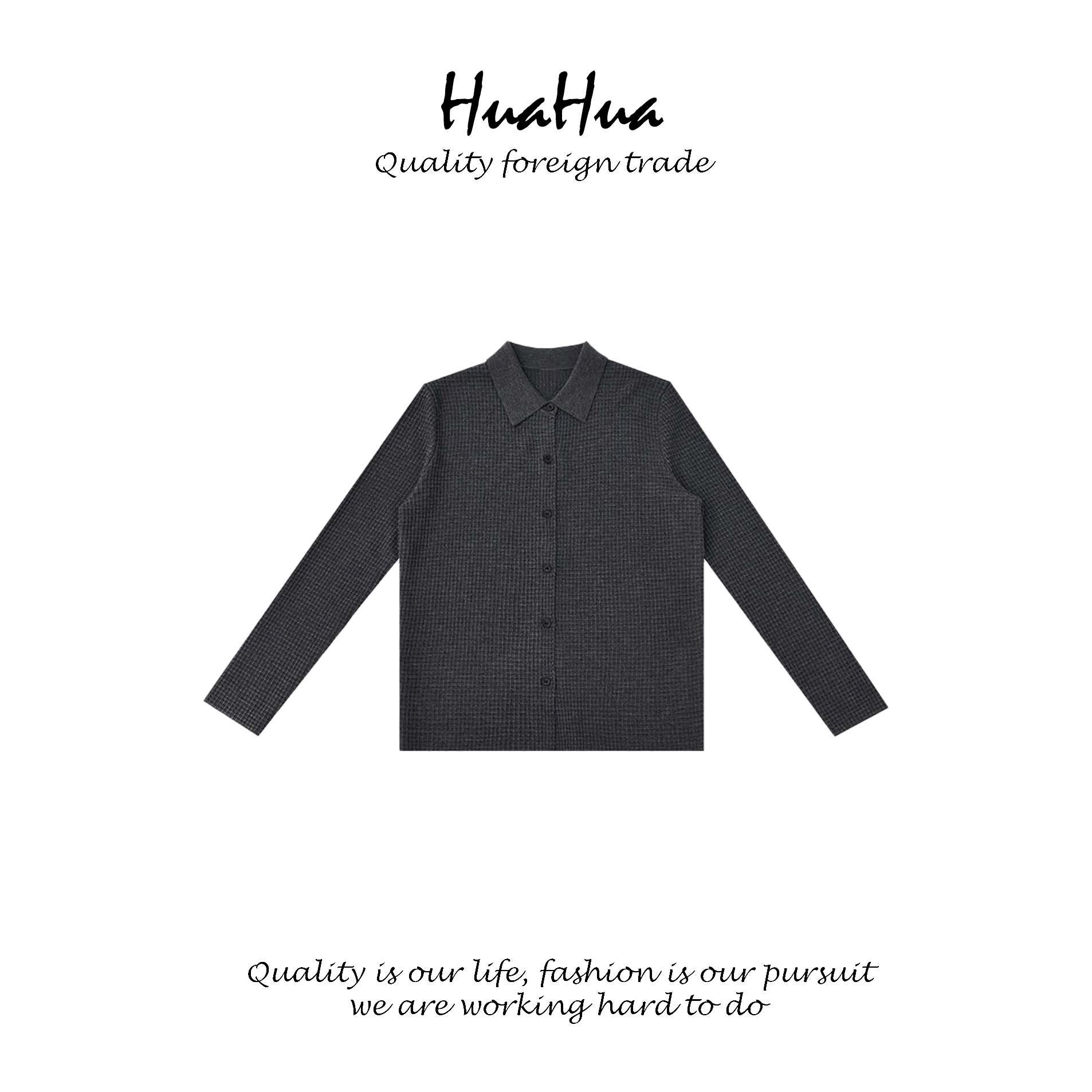 HUADU 【Row同款】开衫外套针织衫极简松弛老钱毛衣 DU6558