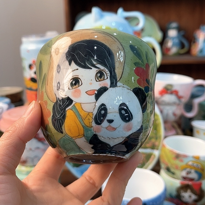 陶景德镇釉下手绘陶瓷 