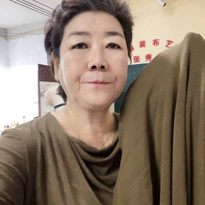 茶绿色天丝羊毛2米