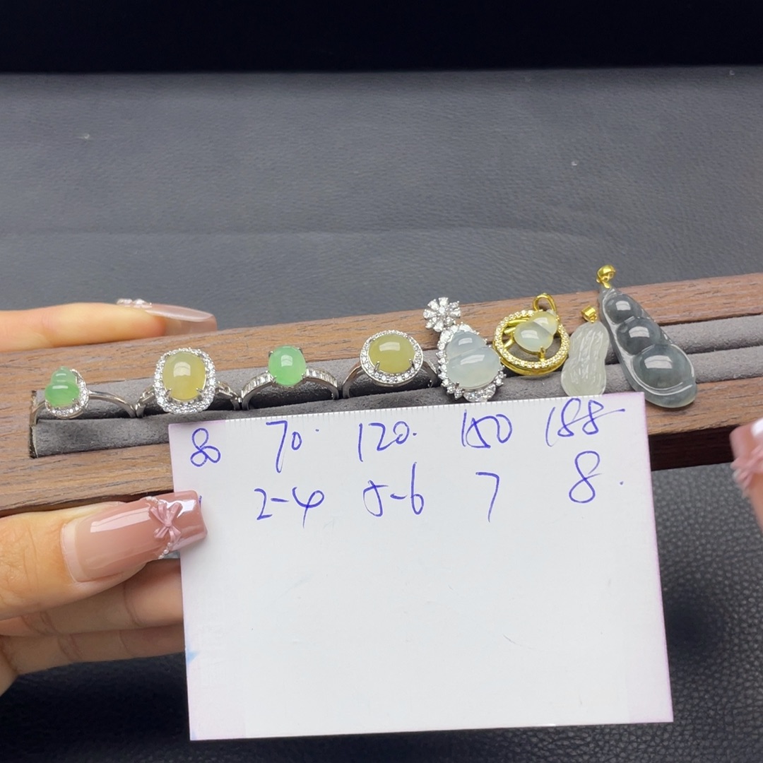 翡翠银S925镶嵌颈饰吊坠