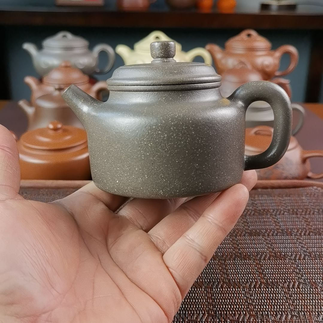 紫砂茶壶梨皮天青德钟250CC国工