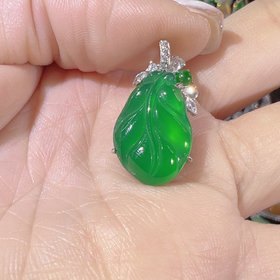 玛瑙/玉髓颈饰银S925镶嵌