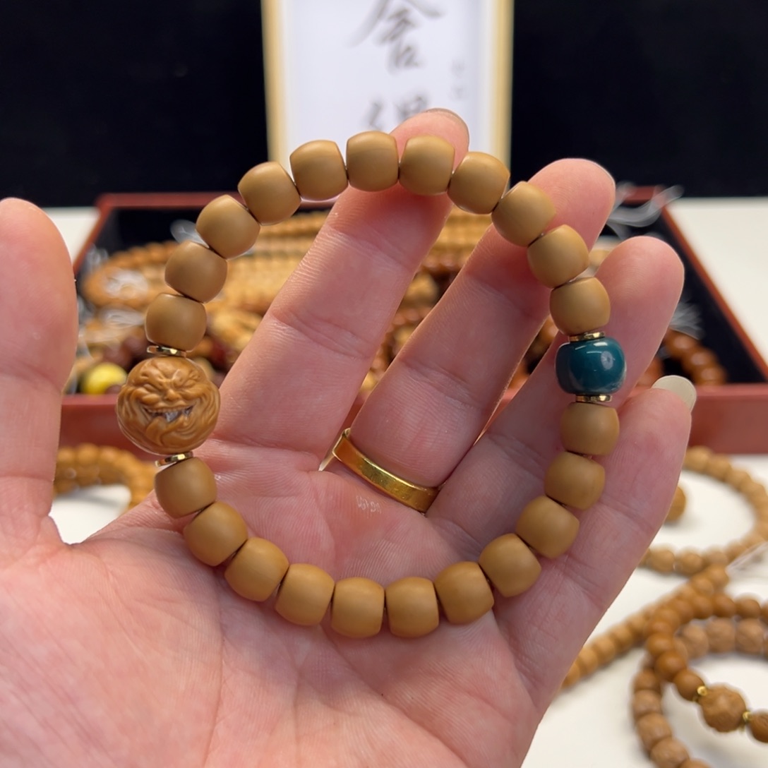 猴头核桃手串微瑕体验款哑光直切搭配款7号