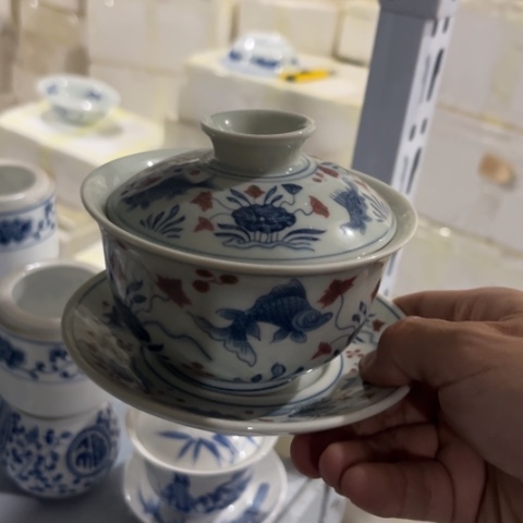 碗盖碗一套陶瓷陶瓷陶瓷