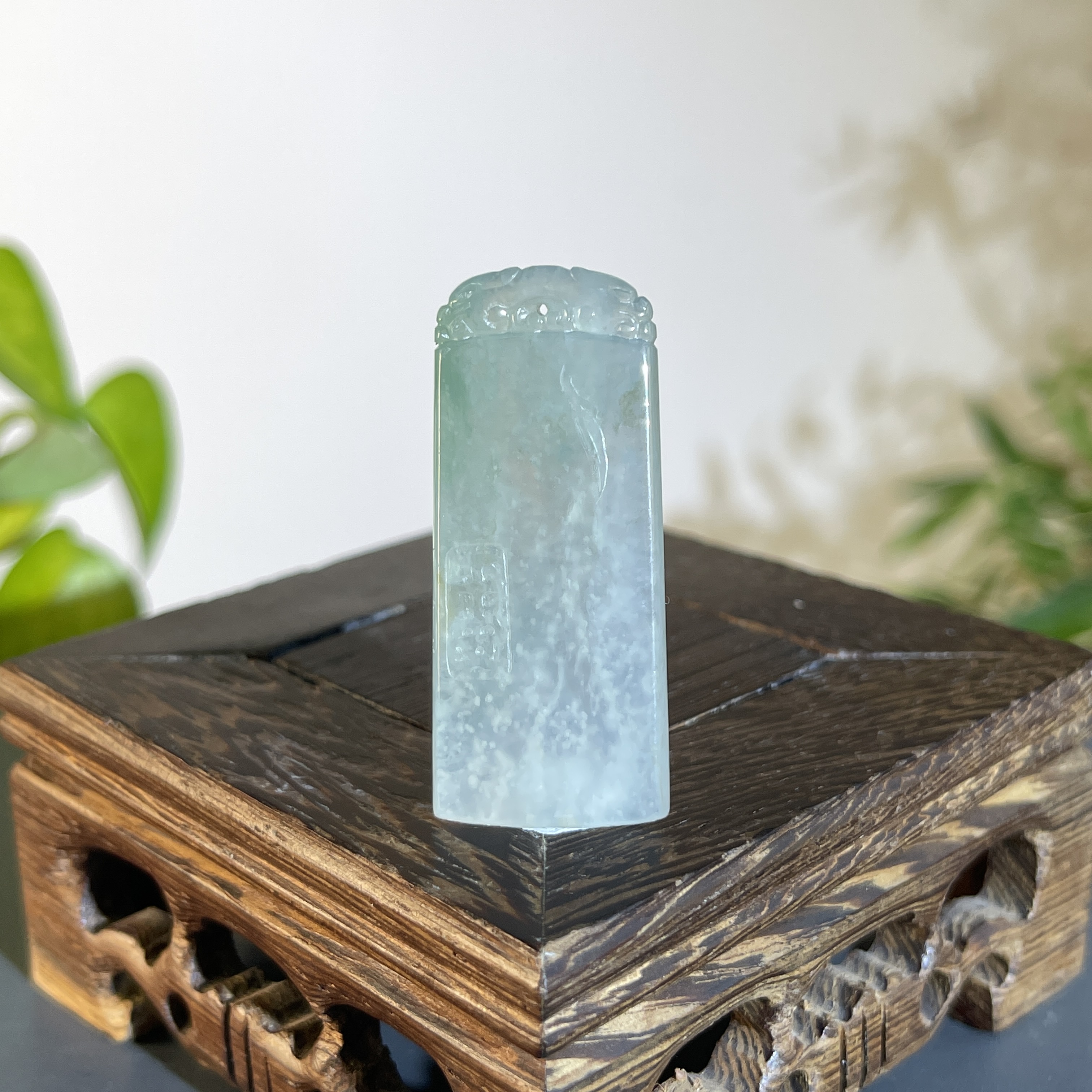 JXB22-106  天然缅甸A货翡翠 仿古牌