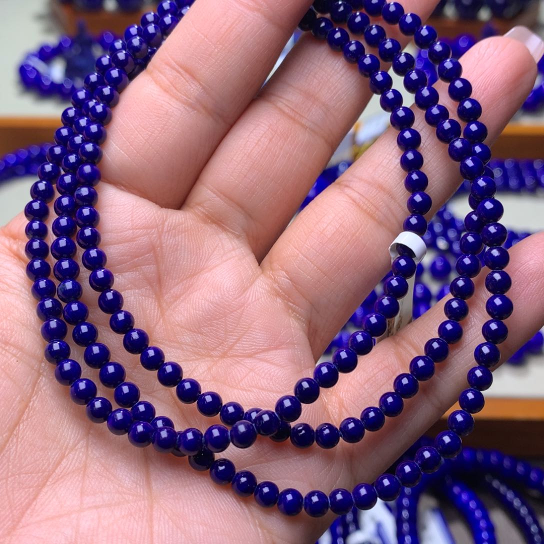 青金石项链未镶嵌4m