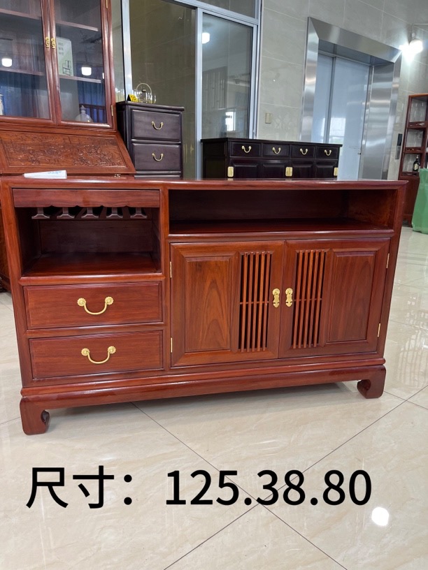 国标红木酒柜新中式客厅多功能储物柜