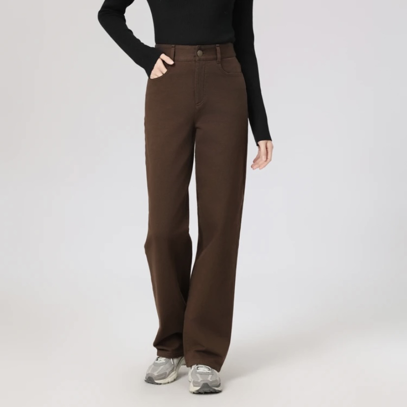 【AMASS/阿玛施】5100588女装百搭高腰直筒显瘦丹宁风水洗牛仔长裤